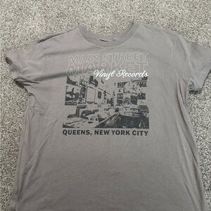 Main Street Market Graphic Tee - beige tan queens NY